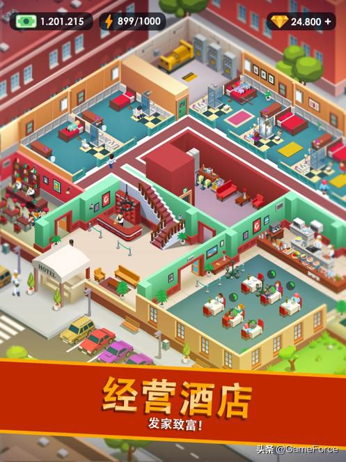 「手游推荐」免费的酒店经营策略休闲游戏:hotel empire tycoon