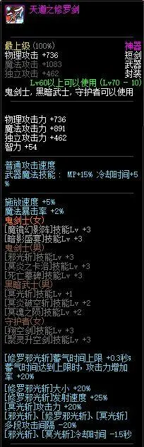Dnf懷舊盤點 魔劍登頂 鬼劍士最經典武器盤點 神器篇 下 遊戲内參